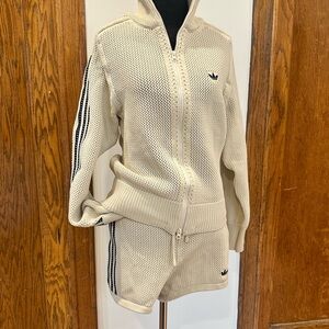 adidas Originals Cream and Black Knit Set